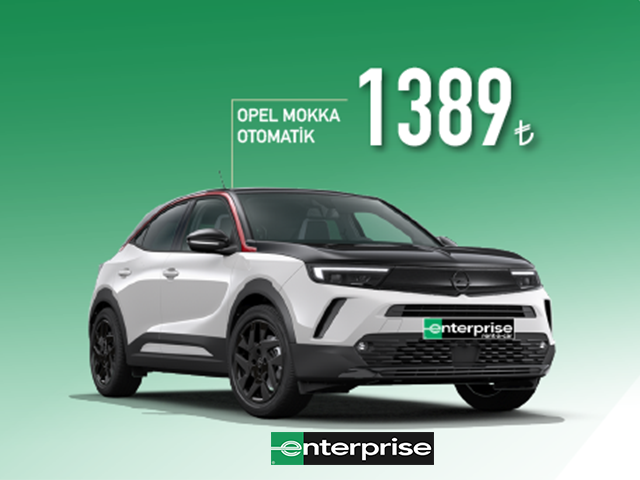 Enterprise’da Opel Mokka otomatik 1.389 TL’den kiralama ayrıcalığı!