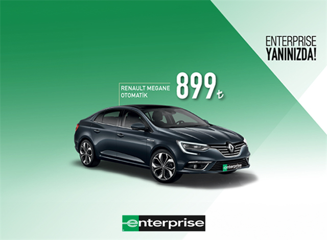 Enterprise’da Renault Megane otomatik 899 TL’den kiralama ayrıcalığı!